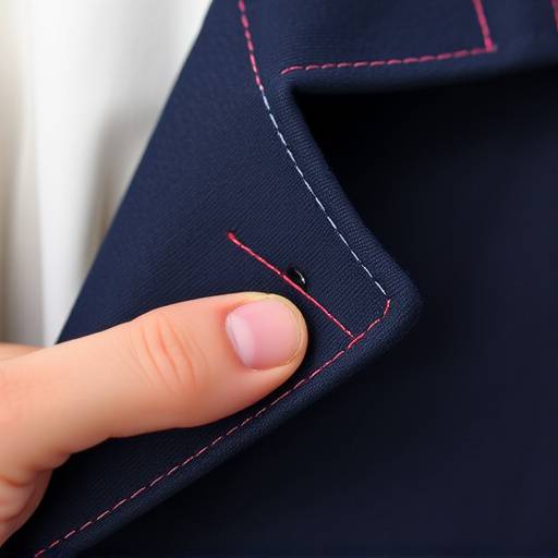 Close-up of a tailor hand-stitching a suit lapel